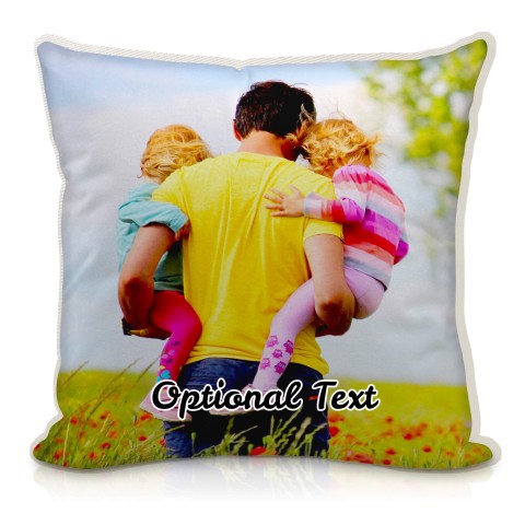 (Square 40cm) - Natural Cotton Fabric with Organic Lavender with Removable Cover (Zip) (Optional Personalised Gift Text)