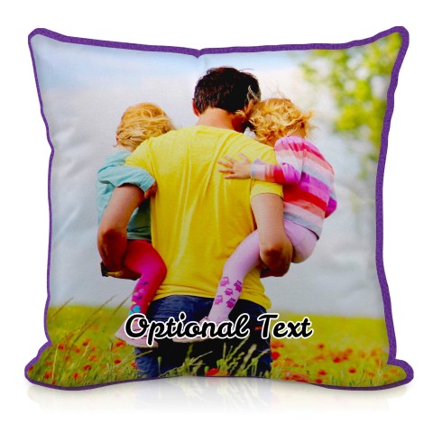 (Square 40cm) - Purple Fleece Fabric with Organic Lavender with Removable Cover (Zip) (Optional Personalised Gift Text)
