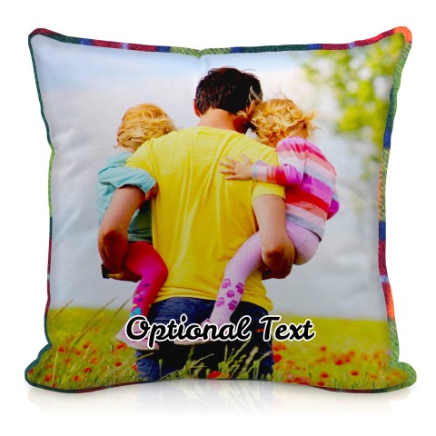 (Square 40cm) - Tartan Fleece Fabric (Optional Personalised Gift Text)