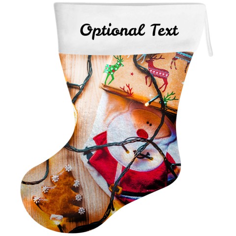 (55cm) - Christmas Decorations Design Soft Velvet Polyester Fabric (Optional Personalised Gift Text)