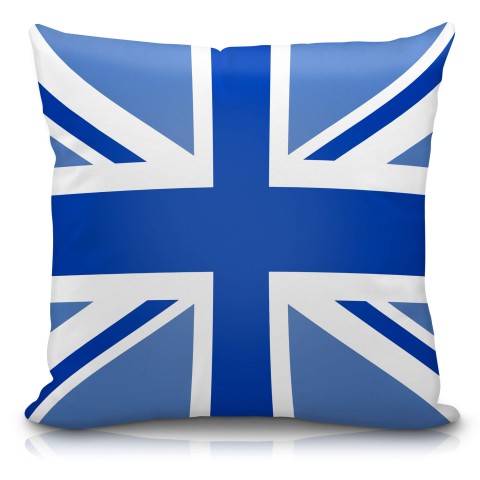 (40cm) with Blue Union Jack Design Soft Velvet Polyester Fabric with Organic Lavender (Optional Personalised Gift Text)