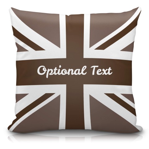 (40cm) with Brown Union Jack Design Soft Velvet Polyester Fabric