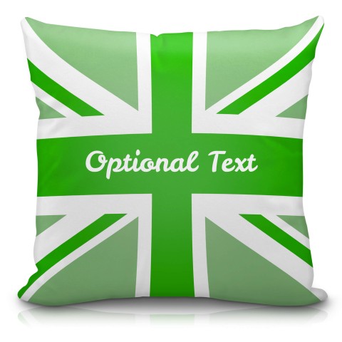 (40cm) with Green Union Jack Design Soft Velvet Polyester Fabric