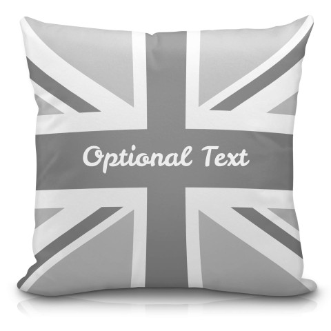 (40cm) with Grey Union Jack Design Soft Velvet Polyester Fabric