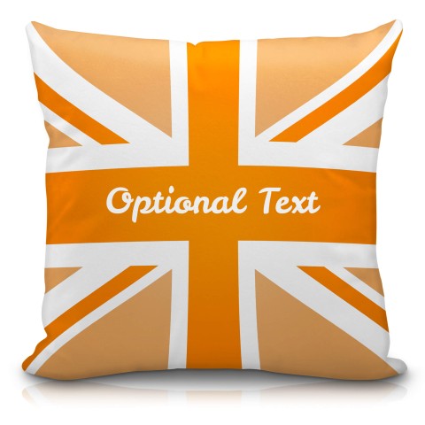 (40cm) with Orange Union Jack Design Soft Velvet Polyester Fabric