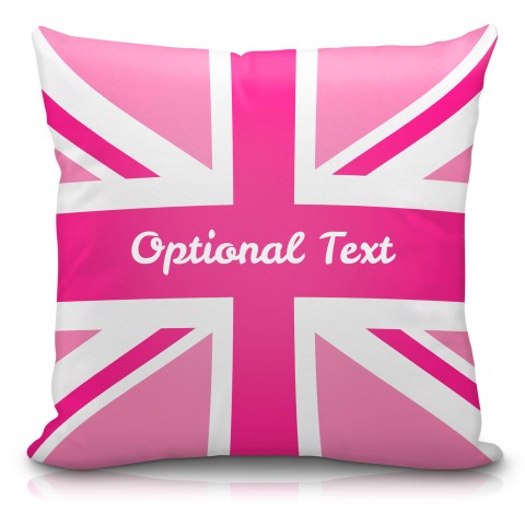 (40cm) with Pink Union Jack Design Soft Velvet Polyester Fabric