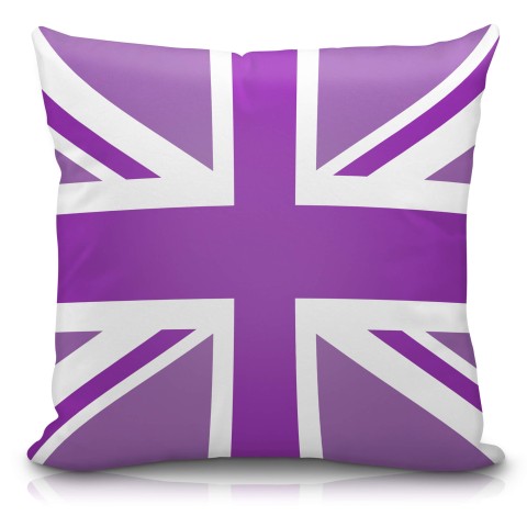 (40cm) with Purple Union Jack design Soft Velvet Polyester Fabric (Optional Personalised Gift Text)