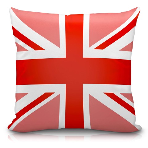 (40cm) with Red Union Jack Design Soft Velvet Polyester Fabric (Optional Personalised Gift Text)