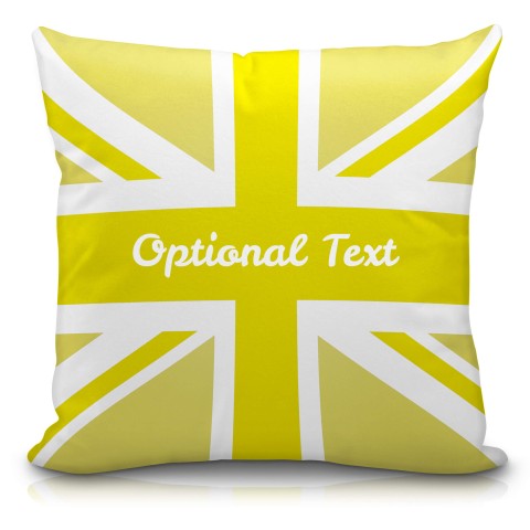 (40cm) with Yellow Union Jack Design Soft Velvet Polyester Fabric