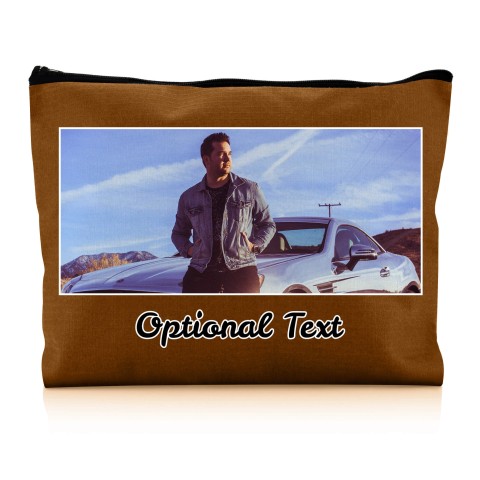 - Large Brown Water Resistant Polyester Rip-Stop Fabric (Optional Personalised Gift Text)
