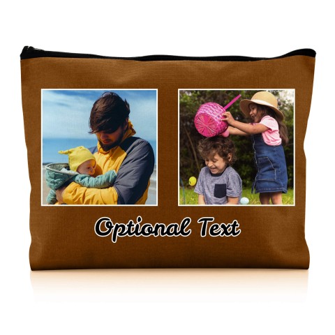 - Large Brown Water Resistant Polyester Rip-Stop Fabric (Optional Personalised Gift Text)