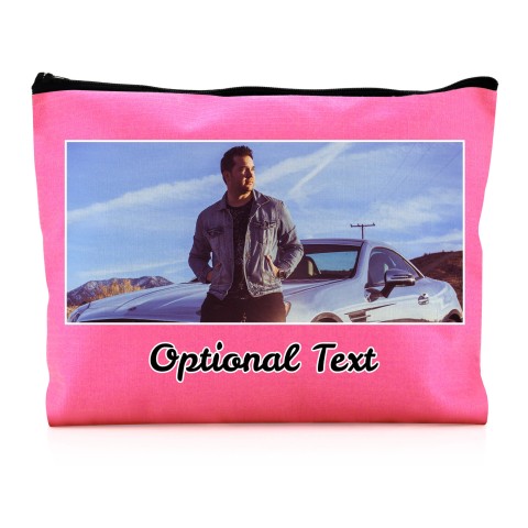 - Large Fuchsia Pink Water Resistant Polyester Rip-Stop Fabric (Optional Personalised Gift Text)