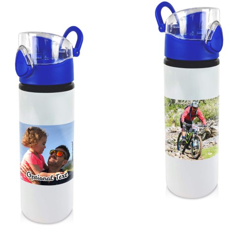 - Blue with 2 Photos Printed Front & Back (Optional Personalised Gift Text)