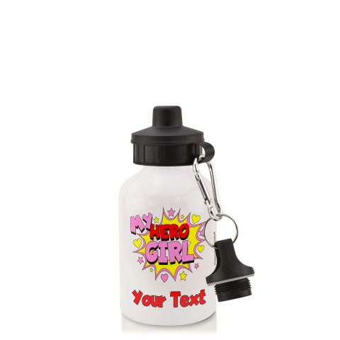 in White (400ml) with Screw Cap (Girl) (Optional Personalised Gift Text)