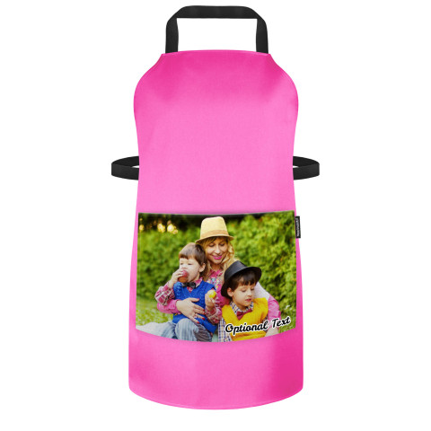 (70cm x 55cm) - Bubblegum Pink Cotton Fabric (Optional Personalised Gift Text) with Pocket for Photo Print