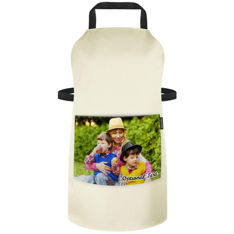 (90cm x 70cm) - Natural Cotton Fabric (Optional Personalised Gift Text) with Pocket for Photo Print