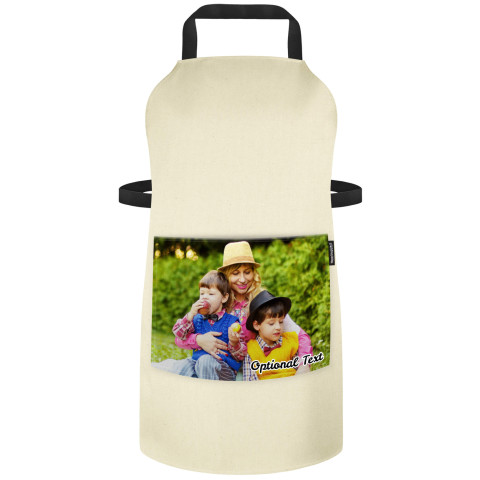 (90cm x 70cm) - Natural Organic Cotton (Optional Personalised Gift Text) with Pocket for Photo Print