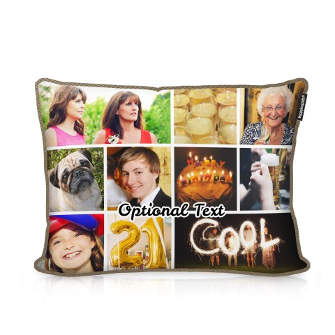 (36cm) - Chocolate Luxury Cotton Fabric with Removable Cover (Zip) (Optional Personalised Gift Text)