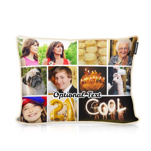 (36cm) - Natural Cotton Fabric with Removable Cover (Zip) (Optional Personalised Gift Text)