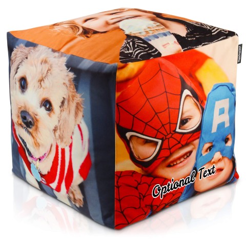 (40cm Cube) Mock Suede Polyester Fabric (Optional Personalised Gift Text)