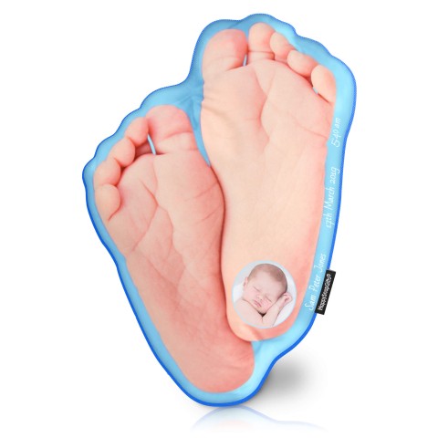 (Small 25cm Size) (Light Skin Tone) Sky Blue Soft Velvet Polyester Fabric (Optional Personalised Gift Text)