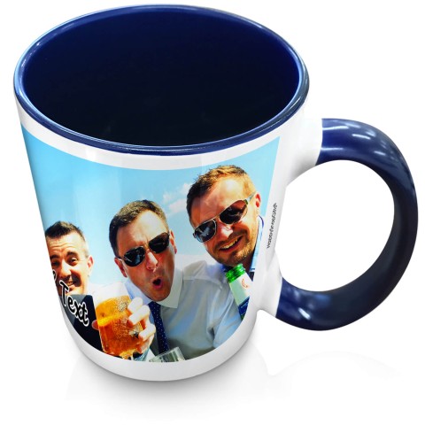 (XL 15oz Blue) with 1 Wrapped Around Image (Optional Personalised Gift Text)