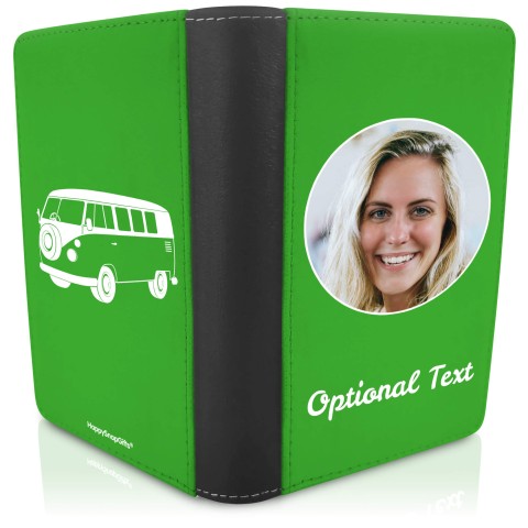 (UK Standard 21cm) (Camper Van Icon) Bright Green (Optional Personalised Gift Text)