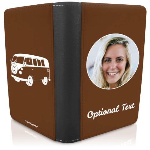 (UK Standard 21cm) (Camper Van Icon) Brown (Optional Personalised Gift Text)