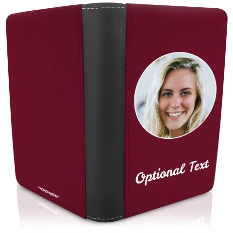 (UK Standard 21cm) (No Icon) Burgundy (Optional Personalised Gift Text)