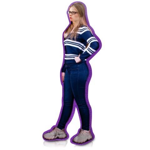 (Hand Cut - Larger Size) - Purple Fleece Fabric