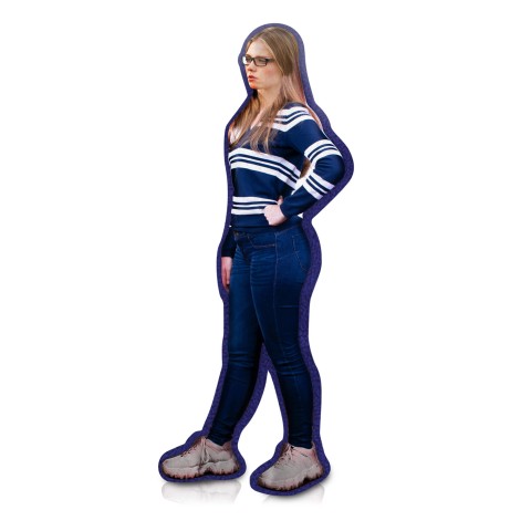 (Hand Cut - Smaller Size) - Navy Blue Fleece Fabric