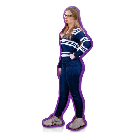 (Hand Cut - Smaller Size) - Purple Fleece Fabric