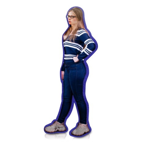 (Hand Cut - Smaller Size) - Royal Blue Fleece Fabric