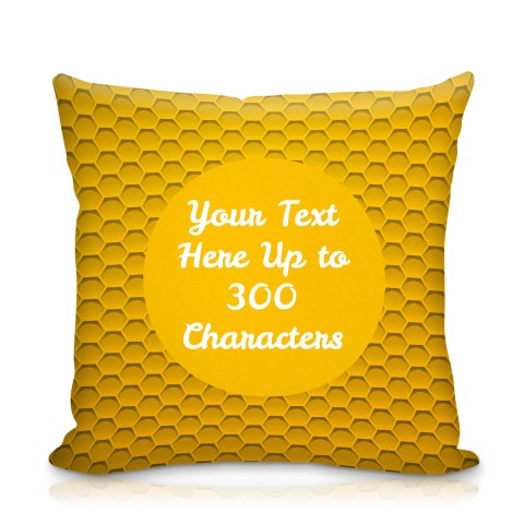 (25cm Square) with Honeycomb Design Water Resistant Polyester Fabric with Organic Lavender (Optional Personalised Gift Text)