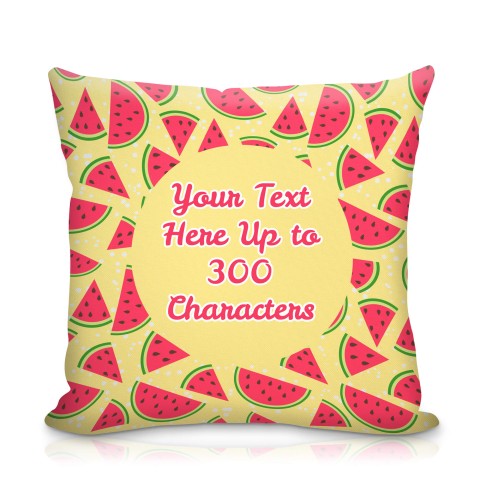 (25cm Square) with Watermelon Design Water Resistant Polyester Fabric with Organic Lavender (Optional Personalised Gift Text)
