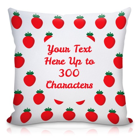 (40cm) with Strawberry Design Water Resistant Polyester Fabric with Organic Lavender (Optional Personalised Gift Text)