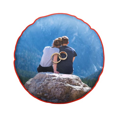 (25cm Circle) Red Soft Velvet Polyester Fabric (Optional Personalised Gift Text)