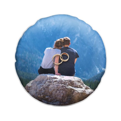 (25cm Circle) White Soft Velvet Polyester Fabric (Optional Personalised Gift Text)
