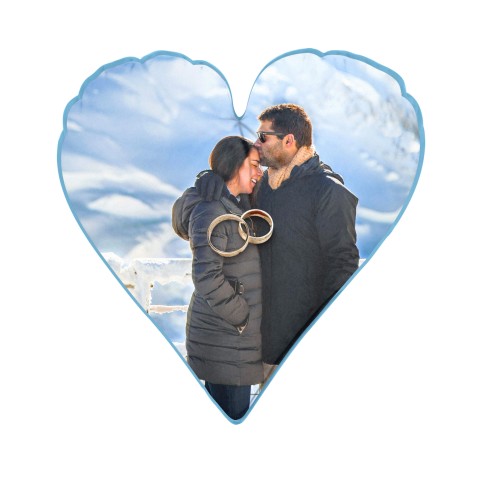 (Heart 25cm) Sky Blue Soft Velvet Polyester Fabric (Optional Personalised Gift Text)