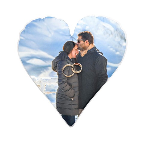 (Heart 25cm) White Soft Velvet Polyester Fabric (Optional Personalised Gift Text)