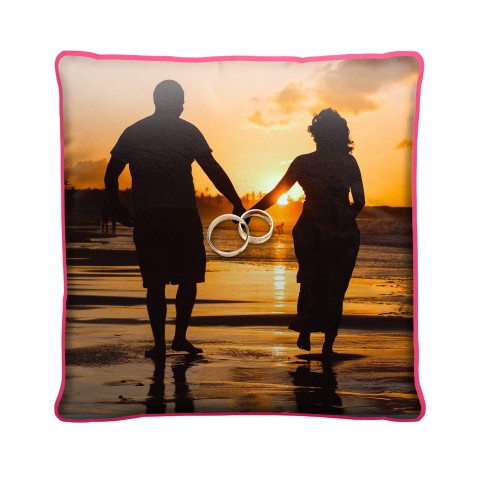 (Square 25cm) Fuchsia Pink Soft Velvet Polyester Fabric (Optional Personalised Gift Text)
