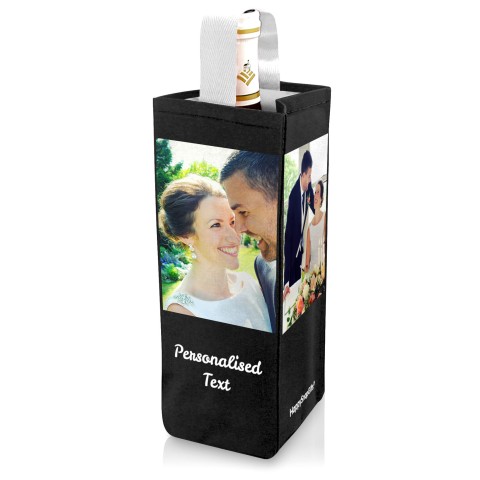 Regular (22cm x 10cm) Black Mock Suede Polyester Fabric (Optional Personalised Gift Text)