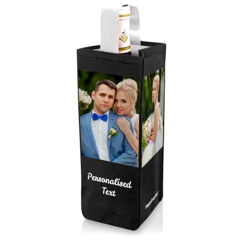 Regular (22cm x 10cm) Black Mock Suede Polyester Fabric (Optional Personalised Gift Text)