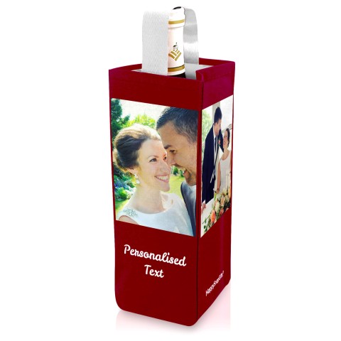 Regular (22cm x 10cm) Burgundy Mock Suede Polyester Fabric (Optional Personalised Gift Text)