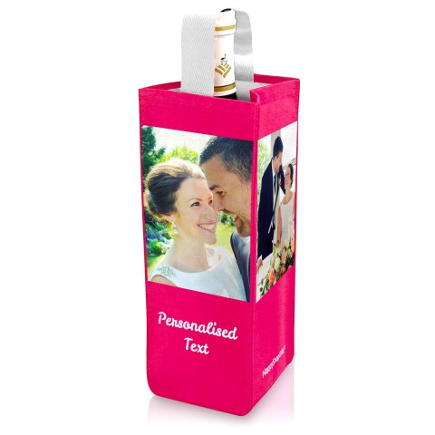 Regular (22cm x 10cm) Fuchsia Pink Mock Suede Polyester Fabric (Optional Personalised Gift Text)