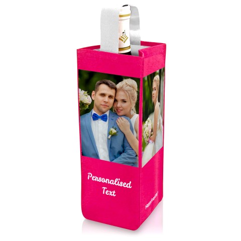 Regular (22cm x 10cm) Fuchsia Pink Mock Suede Polyester Fabric (Optional Personalised Gift Text)
