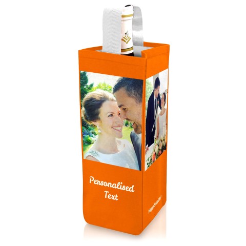 Regular (22cm x 10cm) Orange Mock Suede Polyester Fabric (Optional Personalised Gift Text)