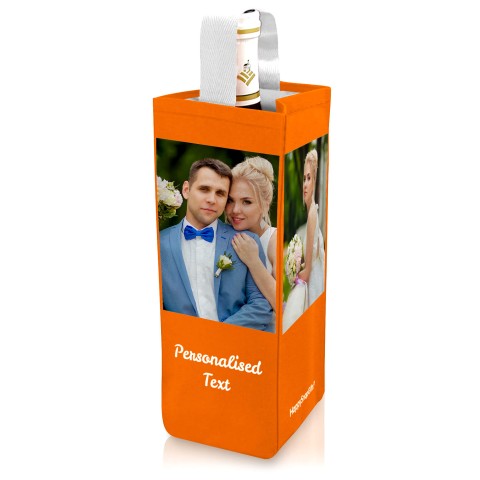 Regular (22cm x 10cm) Orange Mock Suede Polyester Fabric (Optional Personalised Gift Text)
