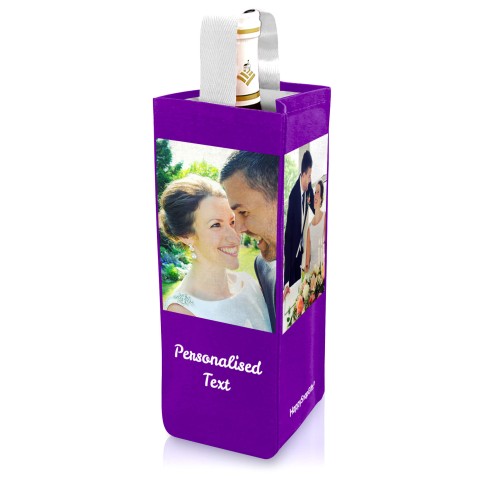 Regular (22cm x 10cm) Purple Mock Suede Polyester Fabric (Optional Personalised Gift Text)