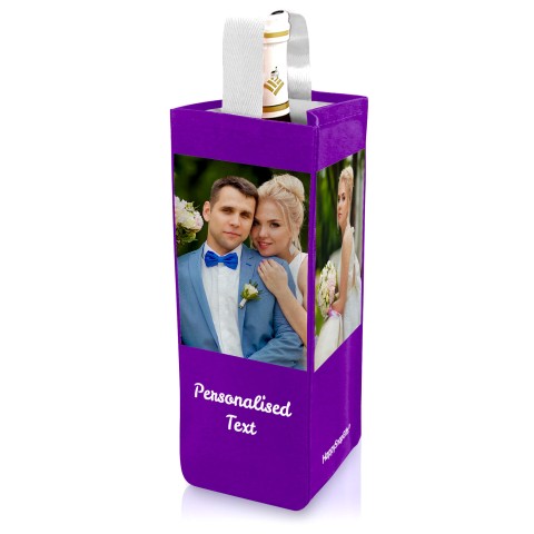 Regular (22cm x 10cm) Purple Mock Suede Polyester Fabric (Optional Personalised Gift Text)